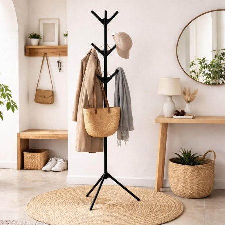 شماعة علاقة ملابس 9 عين حديد اسود 180سم WW= A122/3 =ع4